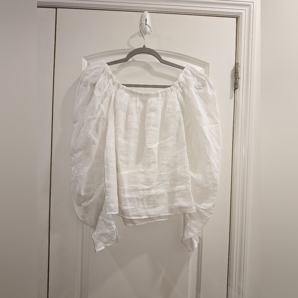 8. NWOT FRAME OFF THE SHOULDER BILLOW TOP - Picture 8 of 10